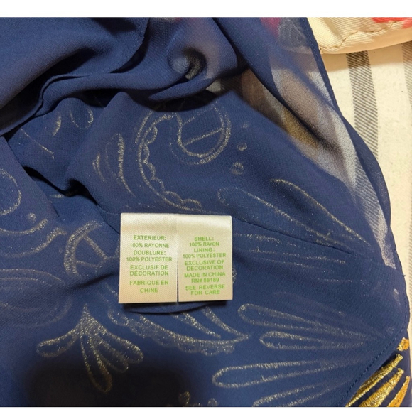 Lilly Pulitzer Navy Gold Embroidered Halter Dress Small NWT - Picture 9 of 11